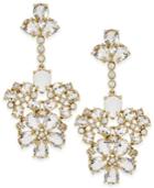 Kate Spade New York Gold-tone White Crystal Chandelier Earrings
