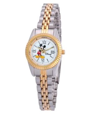 Disney Mickey Mouse Women's Two Tone Silver And Gold Alloy Watch
