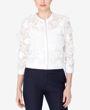 Catherine Malandrino Misha Floral-lace Moto Jacket