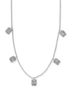 Diamond Baguette Cluster 17-1/2 Statement Necklace (5/8 Ct. T.w.) In 14k White Gold