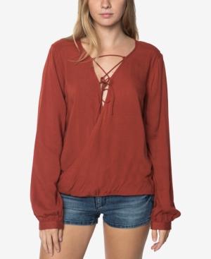 O'neill Juniors' Bella Lace-up Surplice Top