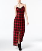 Material Girl Juniors' Plaid Maxi Dress, Created For Macy's