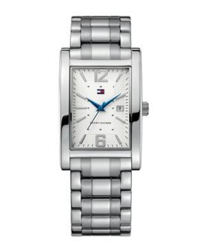 Tommy Hilfiger Watch, Men's Essential Silver-tone Mixed Metal Bracelet 1710267