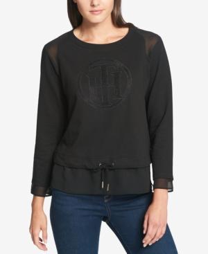 Tommy Hilfiger Layered-look Monogrammed Top, Created For Macy's
