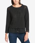 Tommy Hilfiger Layered-look Monogrammed Top, Created For Macy's