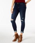 American Rag Juniors' Ripped & Cuffed Skinny Jeans, Created For Macy's