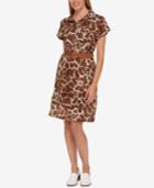 Tommy Hilfiger Linen Belted Shirtdress, Only At Macy's