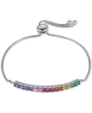 Giani Bernini Multi-color Cubic Zirconia Bolo Bracelet In Sterling Silver, Only At Macy's