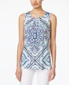 Charter Club Paisley-print Sleeveless Top, Only At Macy's