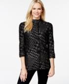Jm Collection Three-quarter-sleeve Boucle Jacket, Only At Macy's