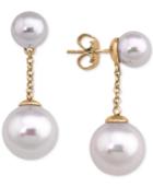 Majorica Gold-plated Imitation Pearl Drop Earrings