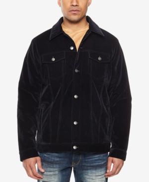 Sean John Men's Velvet Trucker Jacket