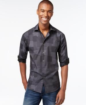 Tallia Texture Patchwork-print Long-sleeve Shirt