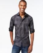 Tallia Texture Patchwork-print Long-sleeve Shirt