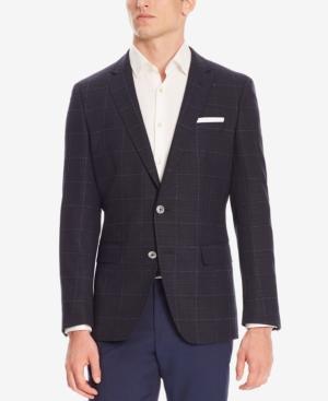 Boss Men's Slim-fit Windowpane Stretch Sport Coat