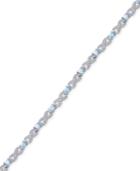 Silver-tone Blue Crystal Flex Bracelet