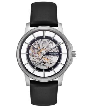 Kenneth Cole New York Men's Automatic Black Leather Strap Watch 43mm