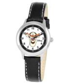 Disney Watch, Kid's Tigger Time Teacher Black Leather Strap 30mm W000102