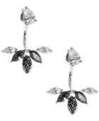 Judith Jack Sterling Silver Crystal And Stone Stud Earring Jacket's