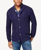 Club Room Men's Cable-knit Cardigan, Created For Macy's