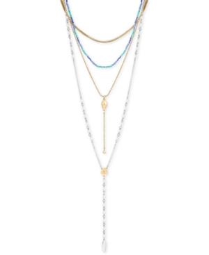 Lucky Brand Two-tone Multi-layer Statement Necklace, 17 + 2 Extender