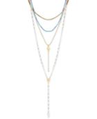 Lucky Brand Two-tone Multi-layer Statement Necklace, 17 + 2 Extender