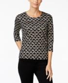 Charter Club Petite Iconic-print Top, Only At Macy's
