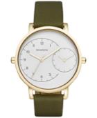 Skagen Women's Green Leather Strap Watch 36mm Skw2476