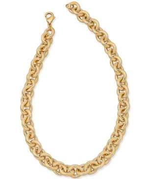Erwin Pearl Atelier For Charter Club 18 Gold-tone Chain Link Collar Necklace, Only At Macy's