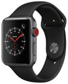 Apple Watch Series 3 Gps + Cellular, 42mm Space Gray Aluminum Case With Black Sport Band
