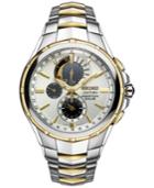 Seiko Men's Coutura Perpetual Chronograph Solar Two-tone Stainless Steel Bracelet Watch 44mm Ssc560
