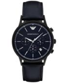 Emporio Aramani Men's Chronograph Renato Blue Leather Strap Watch 43mm Ar2481