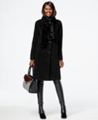 Jones New York Faux-fur-scarf Walker Coat