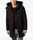 Alfani Collection Men's Luxe Dressy Parka With Faux-fur Hood, Only At Macy's