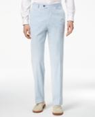 Tommy Hilfiger Men's Slim-fit Stretch Performance Blue/white Seersucker Suit Pants