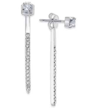 Inc International Concepts Silver-tone Crystal Ear Jacket Earrings, Only At Macy's
