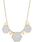 Abs By Allen Schwartz Gold-tone Glitter Geometric Collar Necklace