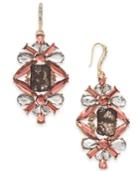 I.n.c. Gold-tone Crystal, Stone & Mesh Drop Earrings, Created For Macy's