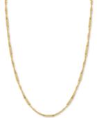 18 Flat Bar Singapore Chain Necklace In 14k Gold