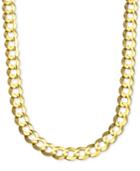 20 Curb Link Chain Necklace In Solid 10k Gold