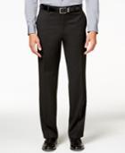 Alfani Men's Traveler Black Solid Classic-fit Pants, Only At Macy's