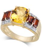 Multi-gemstone (4-3/8 Ct. T.w.) & Diamond Accent Ring In 14k Gold