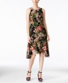 Tommy Hilfiger Floral-print Handkerchief-hem Chiffon Dress