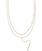Kate Spade New York Gold-tone Crystal Double Layer Lariat Necklace