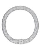 Diamond Mesh Collar Necklace (5/8 Ct. T.w.) In Sterling Silver