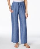 Charter Club Linen Chambray Drawstring Pants, Only At Macy's