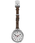 Bulova Men's Chronograph Brown Leather Strap Pocket Watch 56mm 96b249