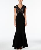 Calvin Klein Sequined Lace Mermaid Gown