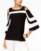 Alfani Colorblocked Cold-shoulder Top, Created For Macy's