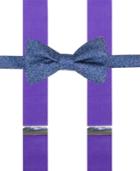 Alfani Purple Bow Tie & Suspender Set, Only At Macy's